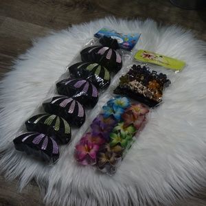 Set of Plastic Hair Clips